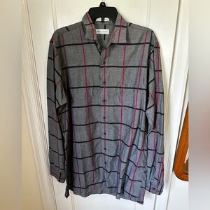 Pierre Cardin Gray Shirt with Subtle Pink Accents